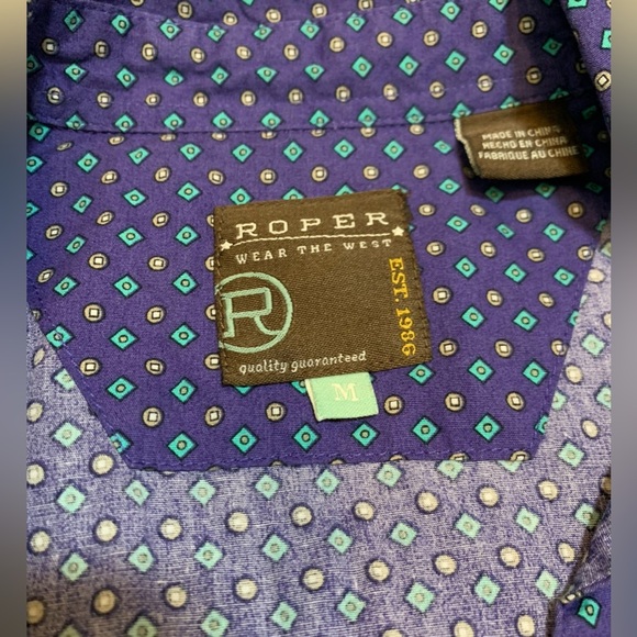 Roper Western Pearl Snap Front Short Sleeve Cotton Shirt Women Small - Picture 4 of 7